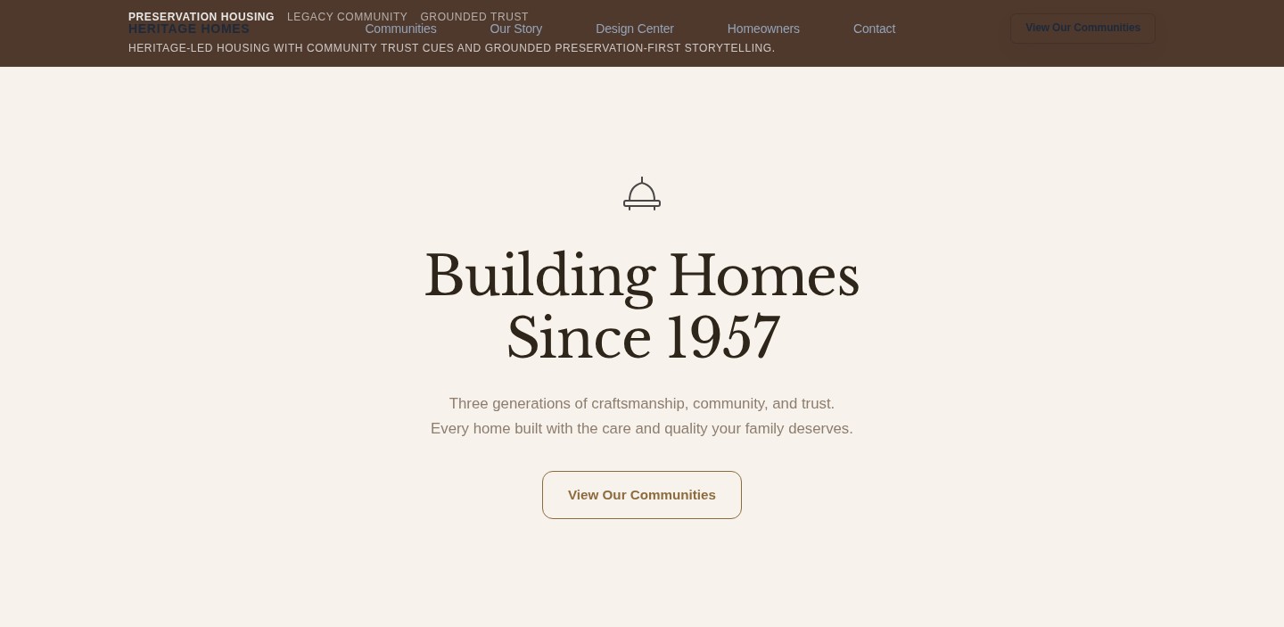 Heritage Homes template preview